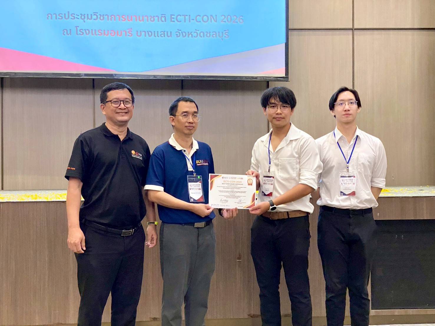 Best Paper Awards presentation photo 3 at ECTI-CON 2026