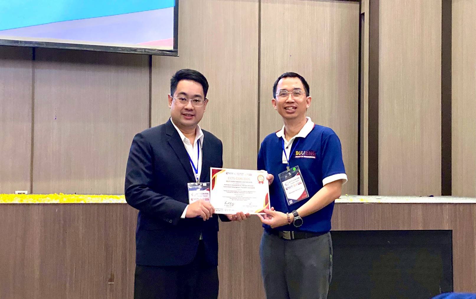 Best Paper Awards presentation photo 7 at ECTI-CON 2026